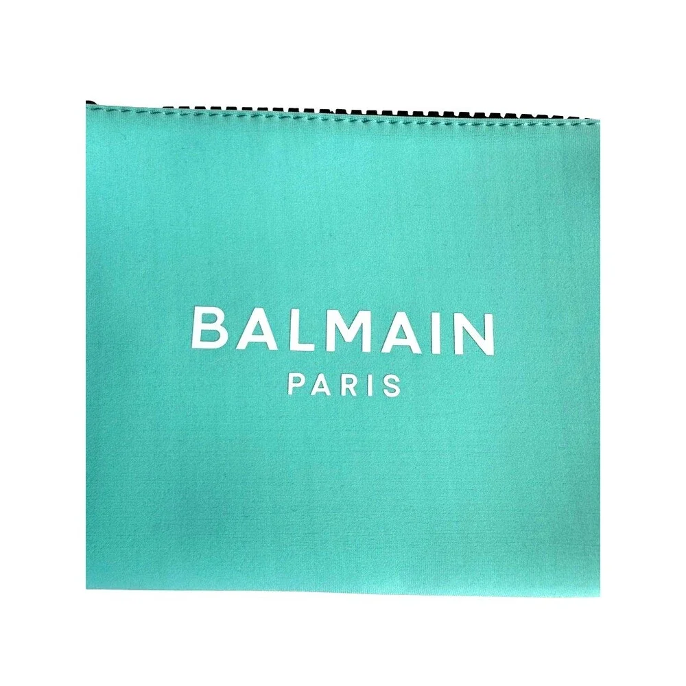 Balmain neoprene cosmetic bag pouch with comb & eye mask NEW